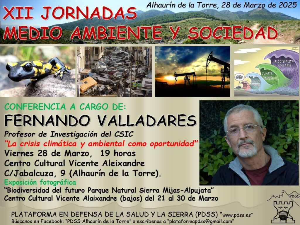 XII Jornada PDSS - Fernando Valladares. 28 marzo 2025